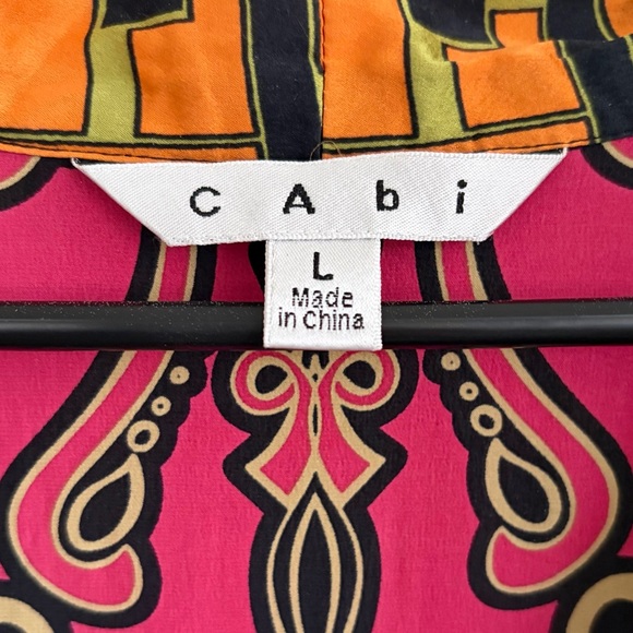 100% Silk CAbi "Chelsea Erte" Tunic, SZ L EUC - Picture 2 of 3